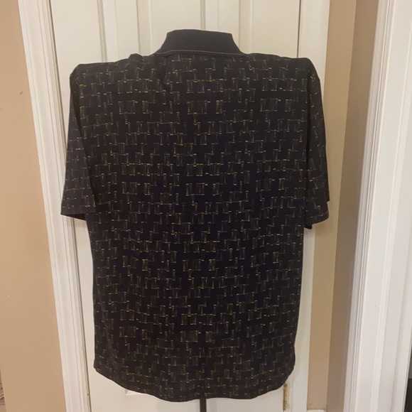 NWT M.E. Sport Collection Size XXL Short Sleeve Polo Navy Gold Green Brown - Picture 5 of 11